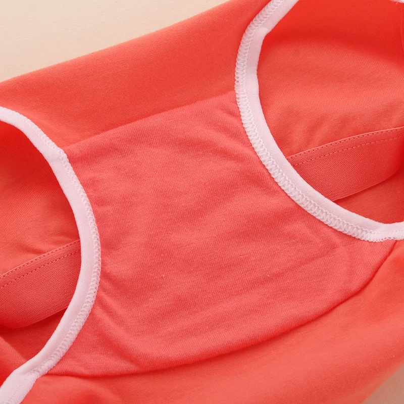 Бесшовные Симпатичные повседневные спортивные трусики для девочек хлопковое