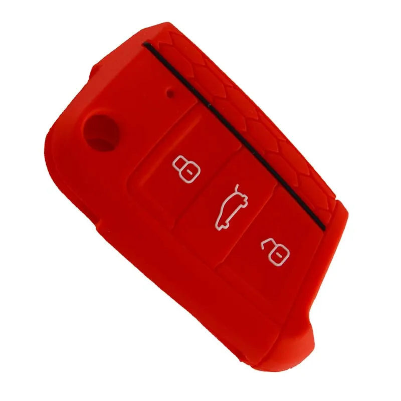 3 Buttons Silicone Shell Key Case Cover for VOLKSWAGEN Golf7 GTI SKODA Octavia | Автомобили и мотоциклы