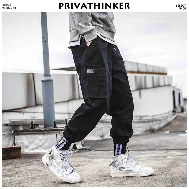 Мужские шаровары Privathinker брюки карго с Т образными карманами Японская уличная