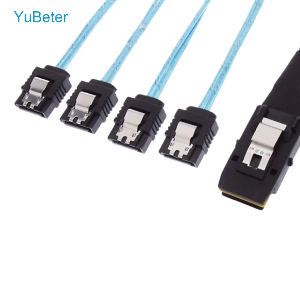 YuBeter Mini SAS Line 4i SFF 8724 Дата кабель 36 Pin от 1 до 4 к SATA сплиттер адаптер кабели 0 3
