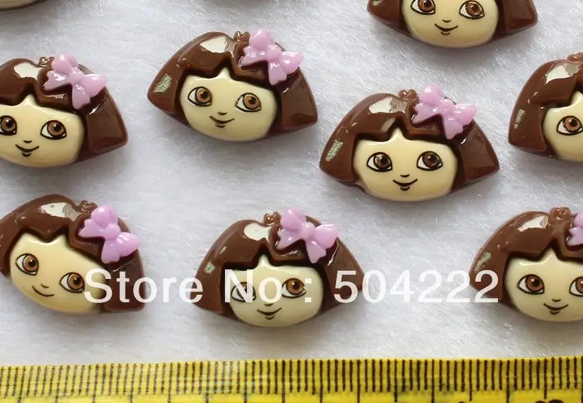 200 шт. кабошон с плоской задней поверхностью кабошоном Dora the Explorer kawaii для детей