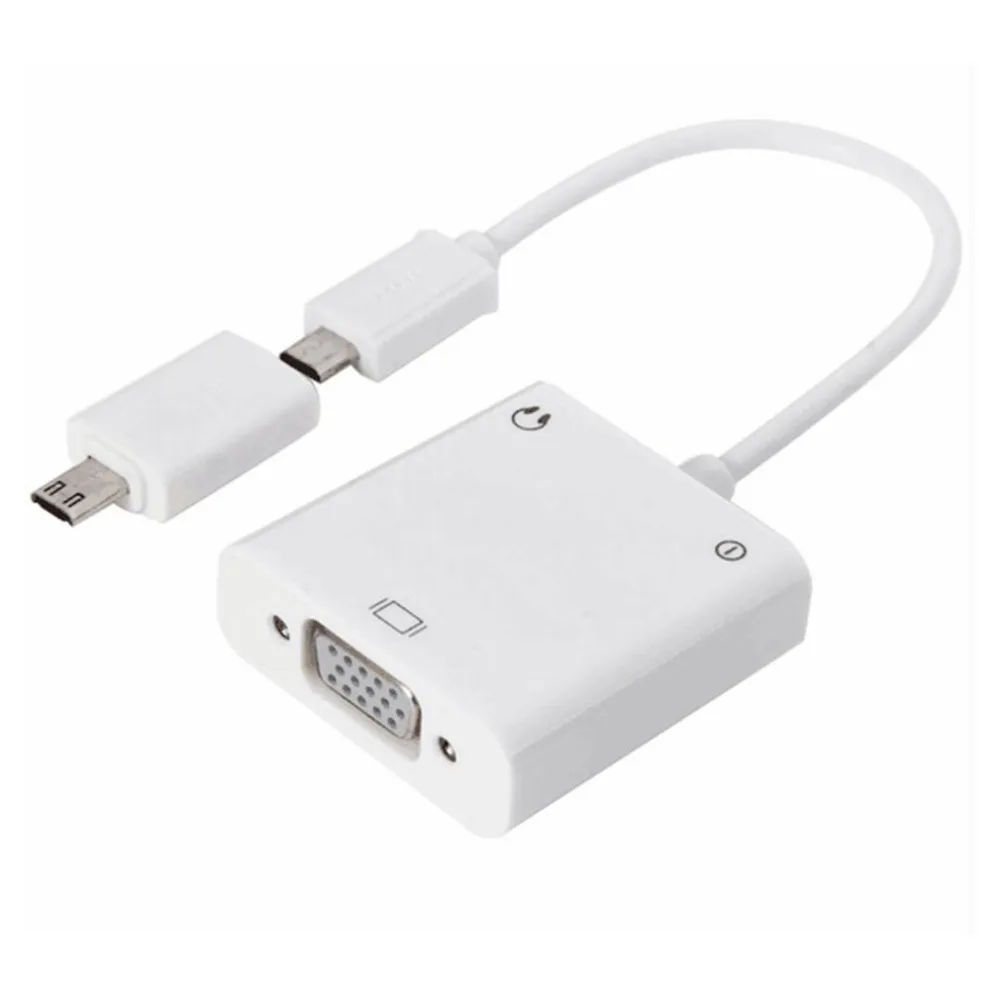 Видео адаптер Micro USB в VGA конвертер с 3 5 мм аудио кабель для Samsung HTC LG мобильного
