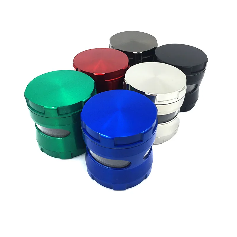 

New 4 layer tobacco grinder with Angle removal zinc alloy, creative 3 eyes thin waist metal tobacco medicine grinder, free deliv