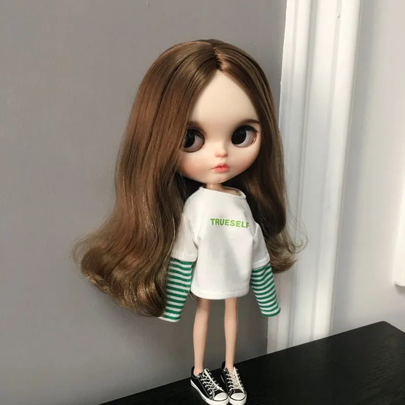Модная Одежда для кукол Blyth футболка в полоску с длинными рукавами Licca Azone Barbies