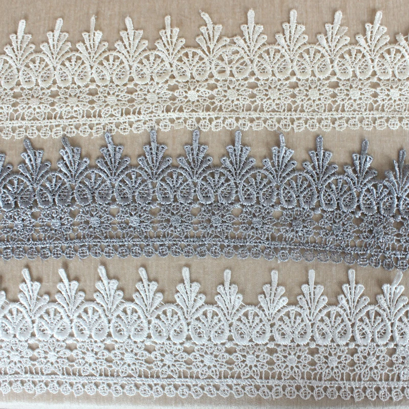 

15 yards embroidery lace trim ribbon 9.5cm wide DIY embroidery sewing garment textile sofa decorative lace applique