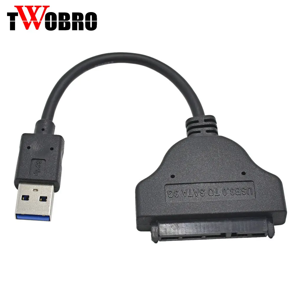 Высокоскоростной USB 3 0 до 22 PIN SATA адаптер usb-кабель 7 + 15 22Pin конвертер для 2 5 &quotSSD HDD