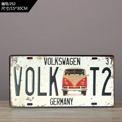 New Car Metal License Plate Vintage Home Decor Tin Sign Bar Pub Garage Cafe Decorative Painting Plaque | Дом и сад