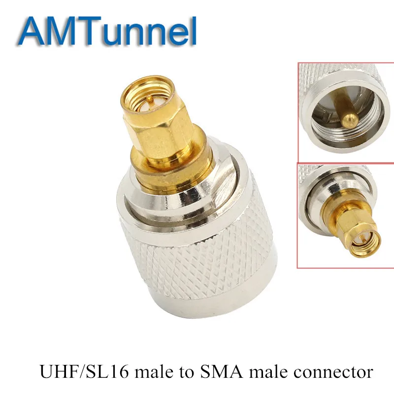 

Радиочастотный коаксиальный разъем UHF/SL16 Штекерный разъем SMA Коннектор UHF/SL16-SMA-J ВЧ-адаптер 1 шт.