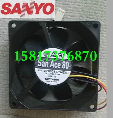 Для Sanyo 109R0812S4D01 8 см 80 мм 8025 постоянный ток 12 в а Трехпроводные шарики|server fan|12v 80mm