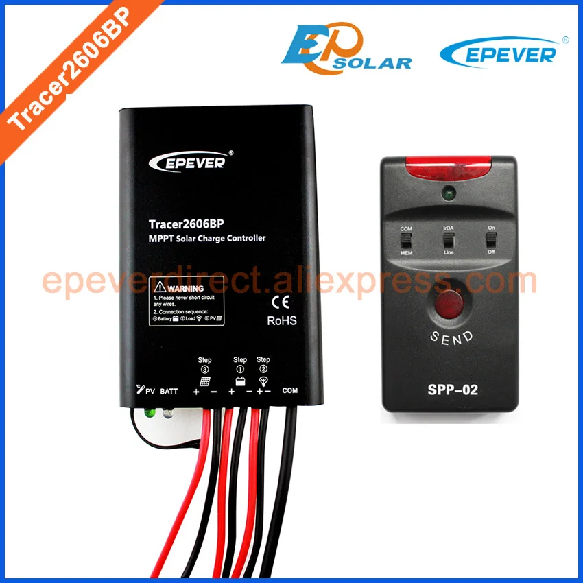 MPPT Новая серия контроллер солнечного зарядного устройства Tracer2606BP 10A 12v 24v