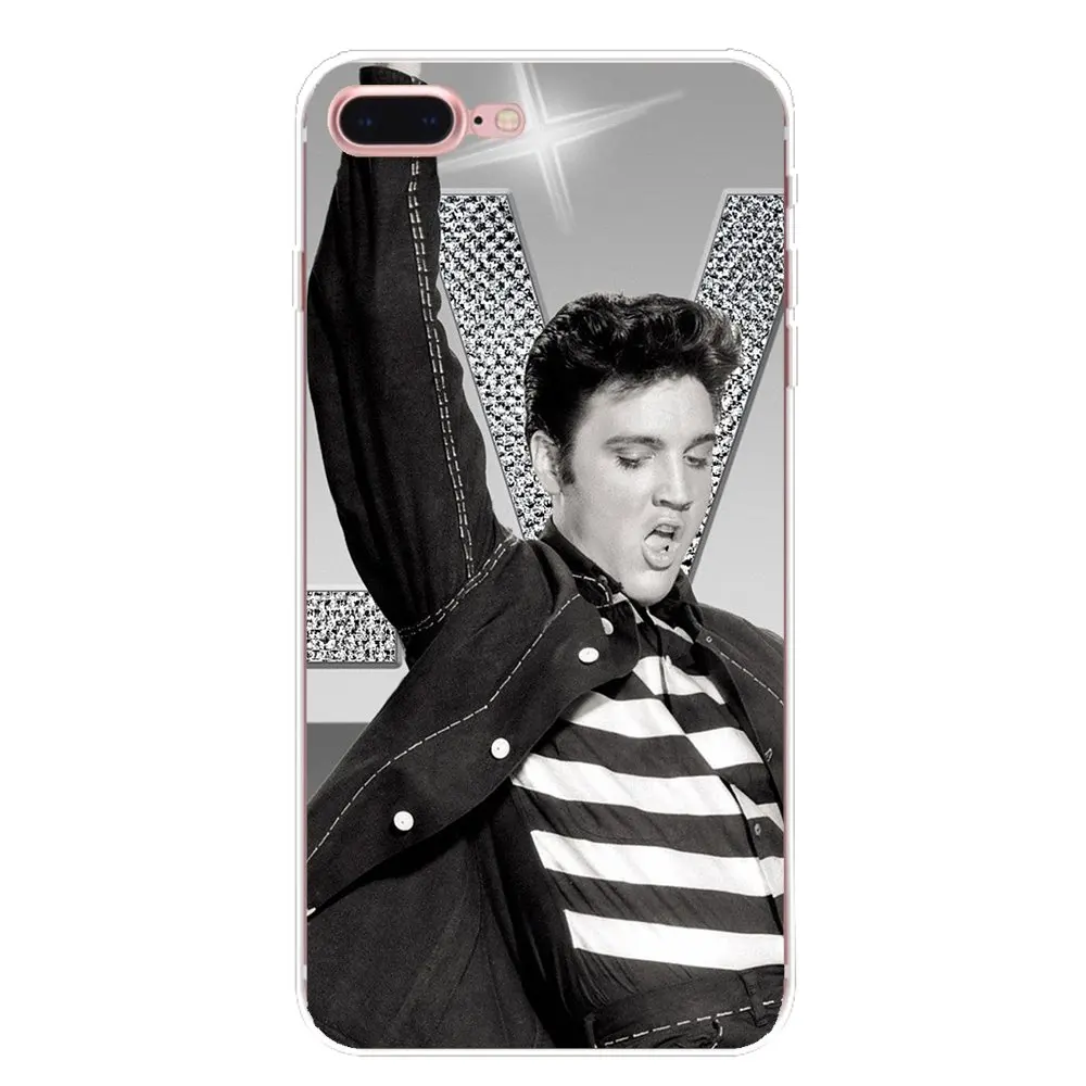 Silicone Phone Shell Cover For iPhone XS Max XR X 4 4S 5 5S 5C SE 6 6S 7 8 Plus Samsung Galaxy J1 J3 J5 J7 A3 A5 Elvis Presley |