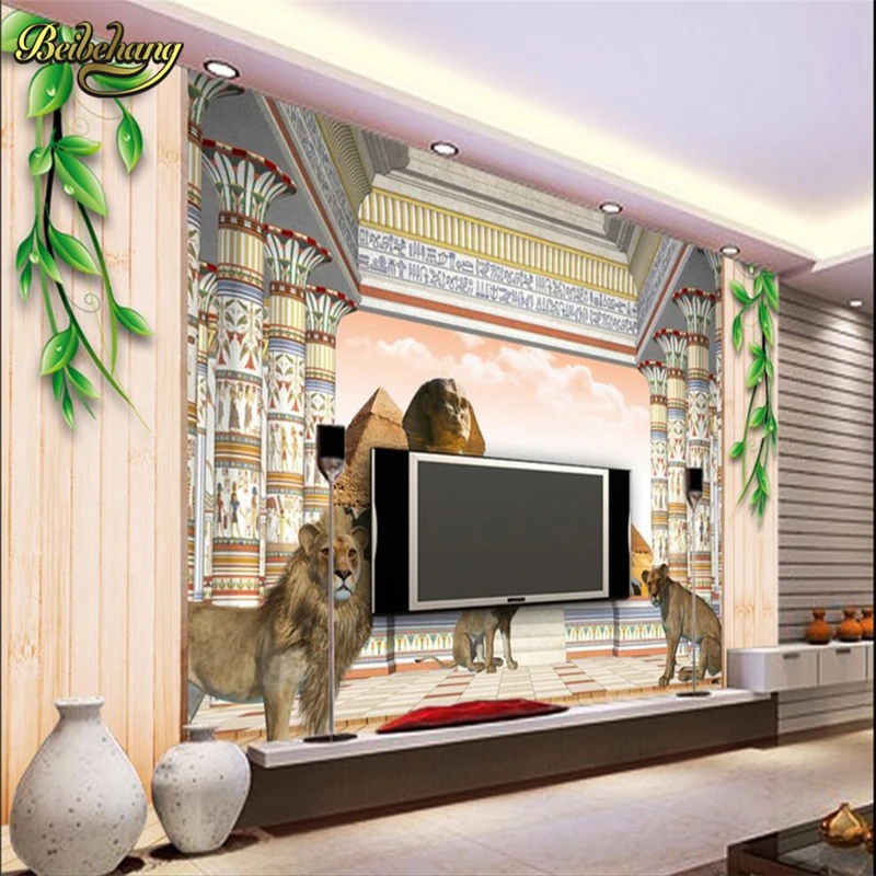 3d обои для гостиной большой фон картины пирамиды Египетский пейзаж Murales De