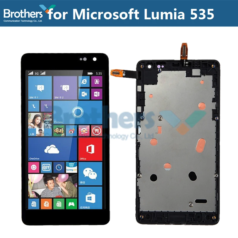 ЖК-экран для Microsoft Lumia 535, ЖК-дисплей для N535 2C/2S версия, ЖК-дисплей в сборе с рамкой, сенсорный экран, дигитайзер, замена