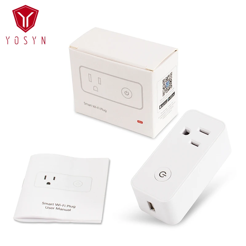 YOSYN Wifi умная розетка США электрическая с usb разъемом 10A выход адаптер Голосовое
