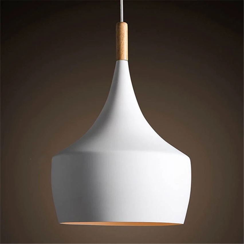 JW деревянная алюминиевая винтажная лампа для ресторана столовой кофейного зала