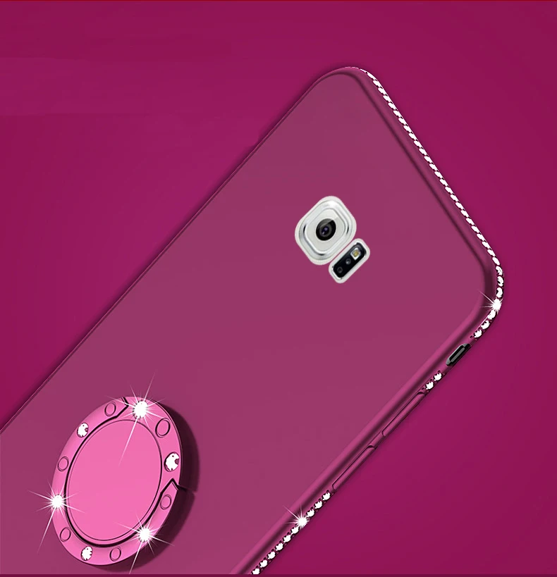 Diamond Case For Samsung Galaxy S6 S7 Edge J6 A5 A6 A7 A8 Plus 2018 Soft Silicon Bling Ring S8 S9 Note 8 9 |