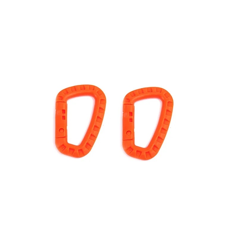 Orange 4 шт. тактический Molle карабин для рюкзака выживания скалолазания карабины наружные брелок EDC(для ежедневного использования) Кемпинг-параккорд подвесной крючок для бутылки - Цвет: Orange