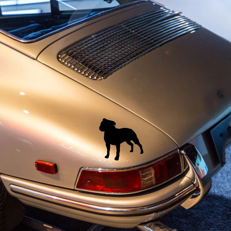 Стайлинг автомобиля декоративные наклейки на окно собаки Бультерьера милый