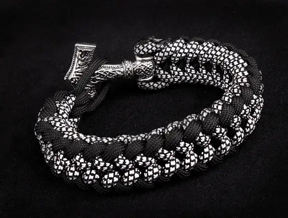 Survival Paracord Bracelet Mjolnir Thor's Hammer Viking Scandinavian Nordic Norse Jewelry 550 Cord | Украшения и аксессуары