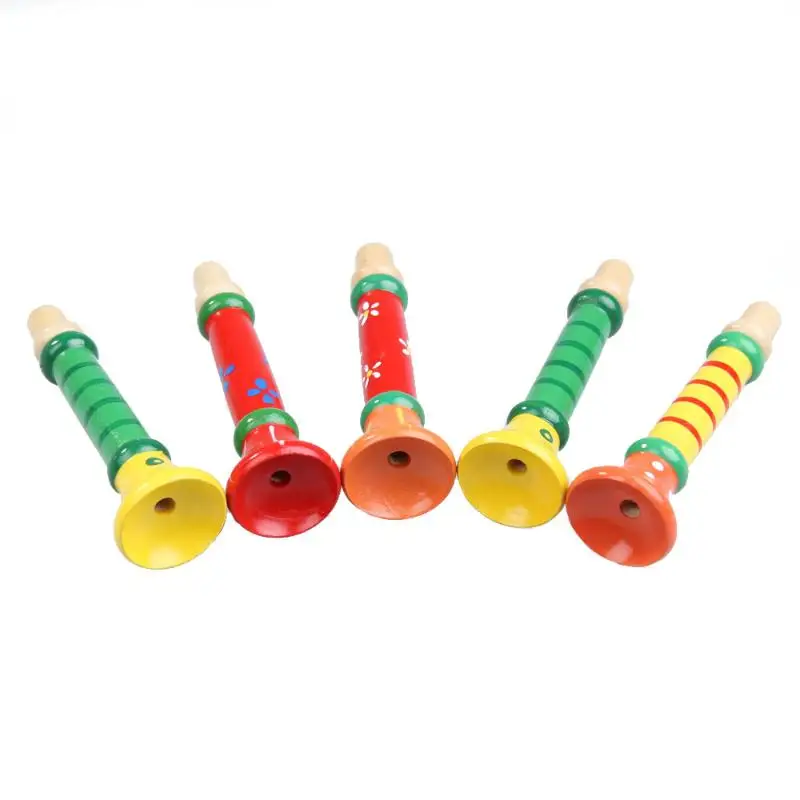 Деревянная труба Buglet Hooter Bugle Toys дети красочные трубы Toy Дети музыкальный