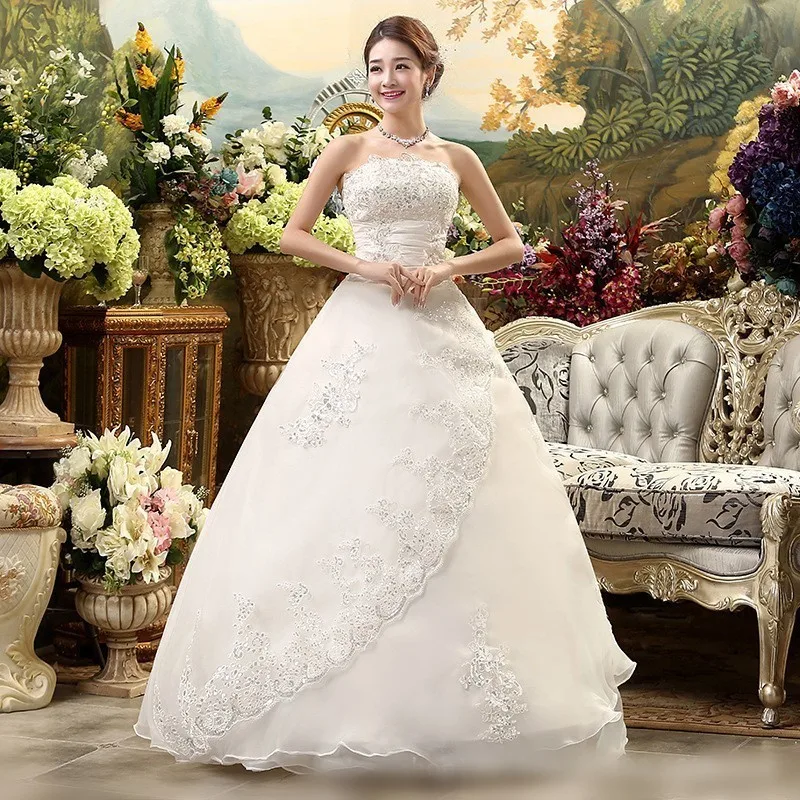Vestidos De Novia белые свадебные платья без бретелек с рюшами и вышивкой из бисера Элегантные Свадебные платья с коротким шлейфом Gelinlik