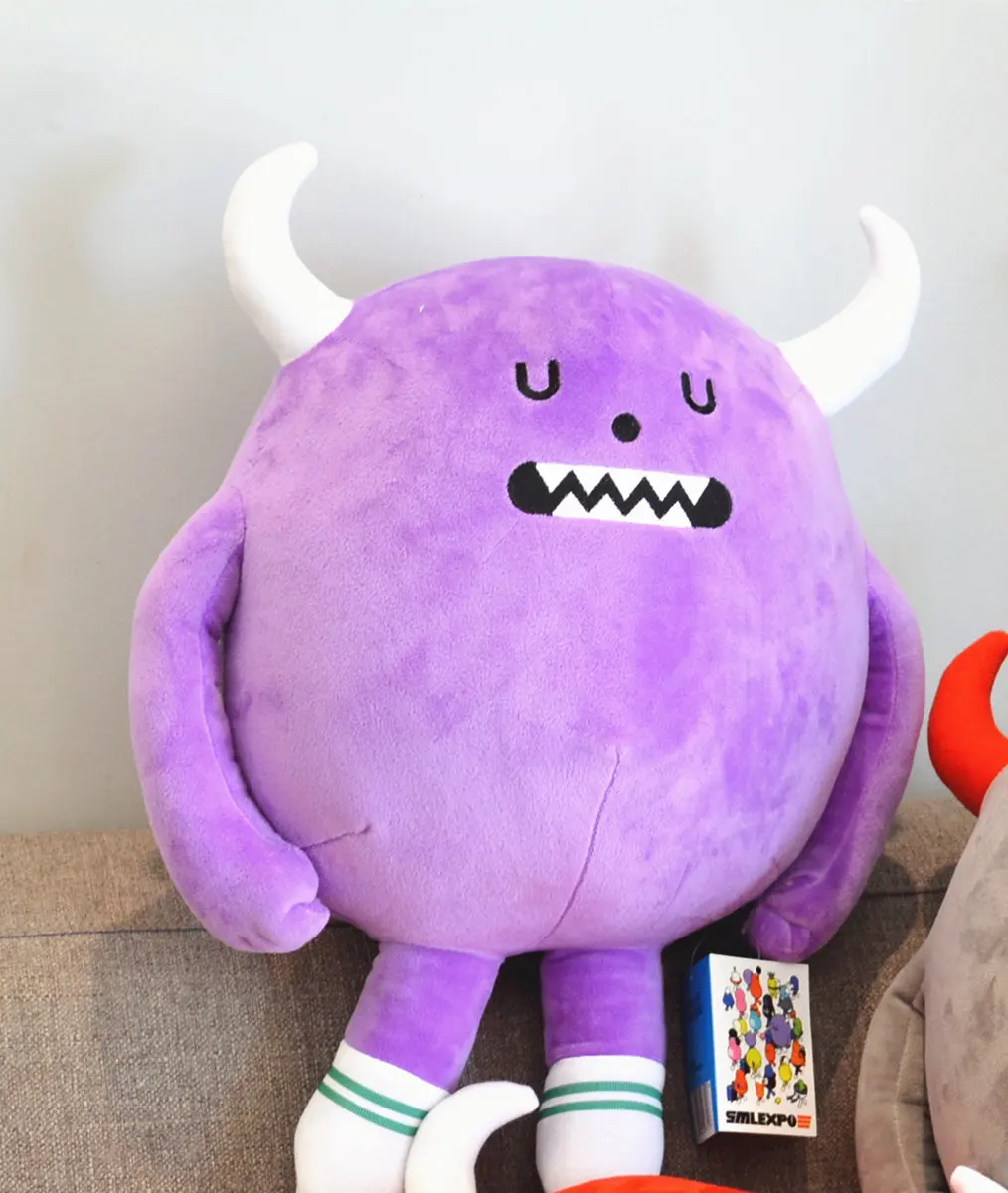 Purple A 40 см мультфильм Корея аниме плюшевая кавайная игрушка липкий монстр игрушки мягкие животные Подушка с чудовищем дети подарок на день рождения - Цвет: Purple A