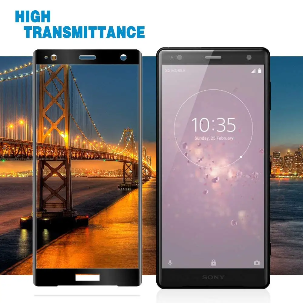 3D полное покрытие HD прозрачное закаленное стекло для Sony XZ2 Защитная пленка экрана