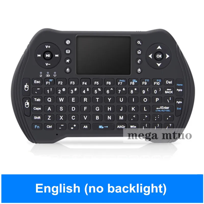 MT10 English Version Беспроводная клавиатура MT10 с тачпадом i8 для Android tv BOX Air mouse, русский, английский, тайский, испанский, иврит, арабский, немецкий, французский, 2,4 ГГц - Цвет: MT10 English Version