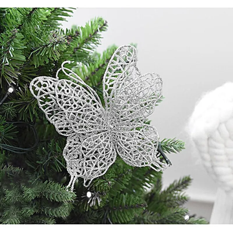 5 шт. Рождественская бабочка с узором рождественские украшения arbol de navidad для