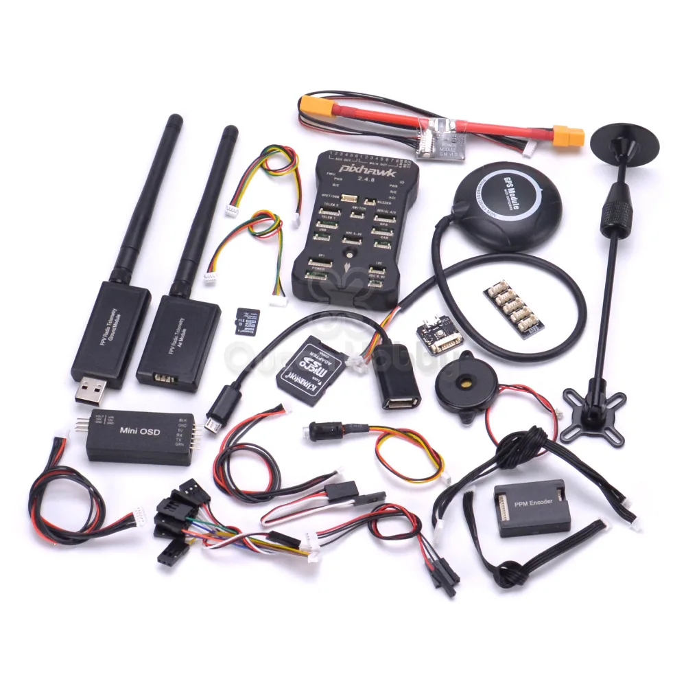 Комплект рамок для квадрокоптера S500 w/ Pixhawk 2.4.8 M8N GPS PM Minim OSD Телеметрия PPM I2C RGB 2312 920kv