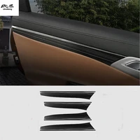 4pcslot stainless steel carbon fiber grain four interior doors decoration cover for 2016 2017 2018 geely atlas car accessories
