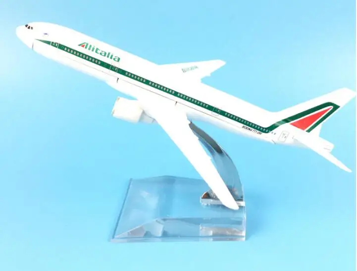 Модель самолета Боинг 400 модель авиакомпании Италия B777 металлическая для детей