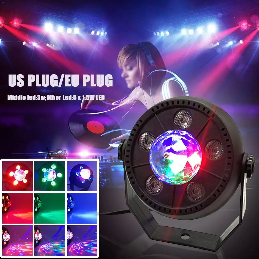 

10W 6 LED RGB LED Stage Light Strobe Light Lighting Laser Projector Party Club DJ Par Light Dropship 6.22