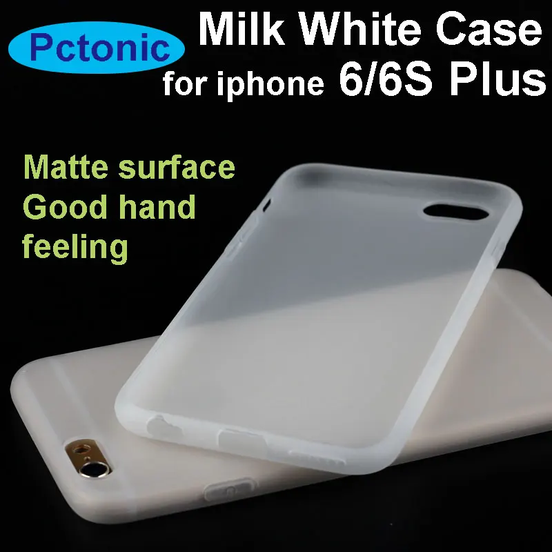 Матовый прозрачный белый мягкий силиконовый чехол из ТПУ для iphone 6 plus 6S защитный