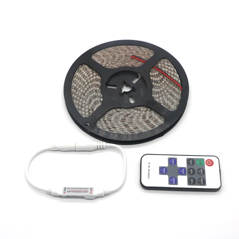 300 метров SMD 3528 60 светодиодов/м LED Strip12V IP65 с регулируемой яркостью белый + 11key Диммер