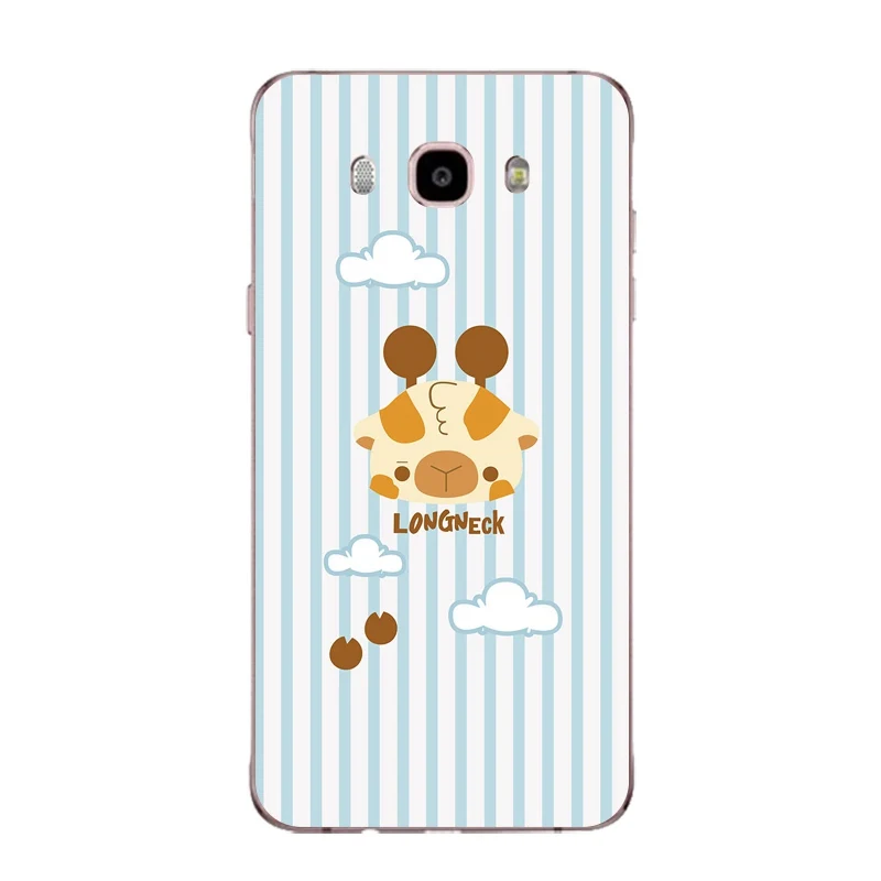 Мягкий прозрачный чехол из ТПУ с рисунком жирафа для Samsung J3 J5 J7 S6 S7 S8 note8 A3 A5 C7 J2prime