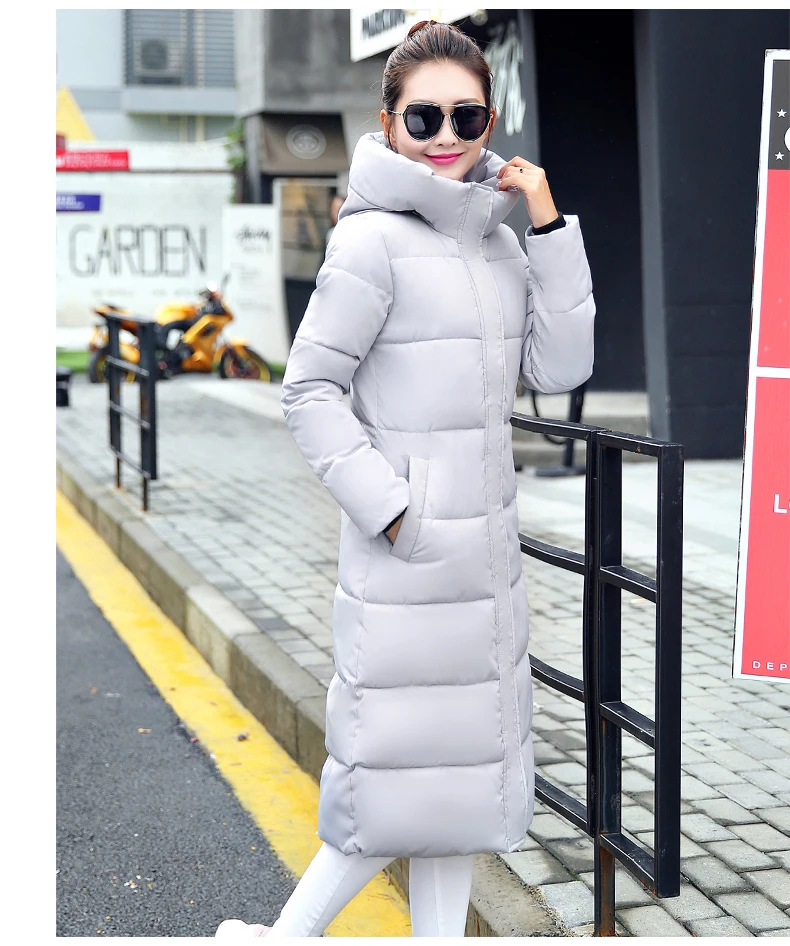 Новинка 2020 года зимняя длинная пуховая куртка Женское пальто тонкое большого