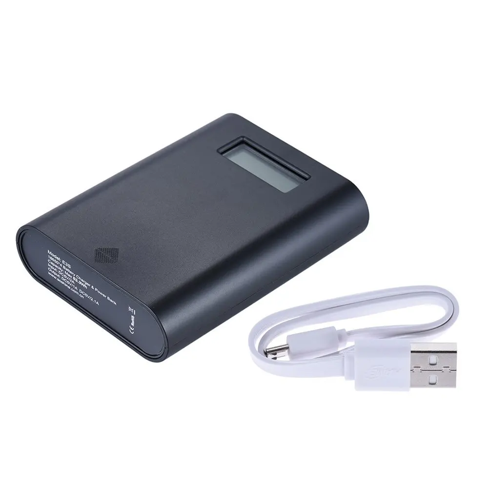 Портативный внешний аккумулятор ELEGEEK E3S с двумя USB и ЖК-дисплеем для аккумулятора 18650