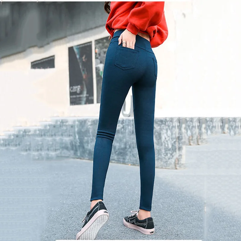 

Women's high waist elastic tight pencil pants with large elasticity