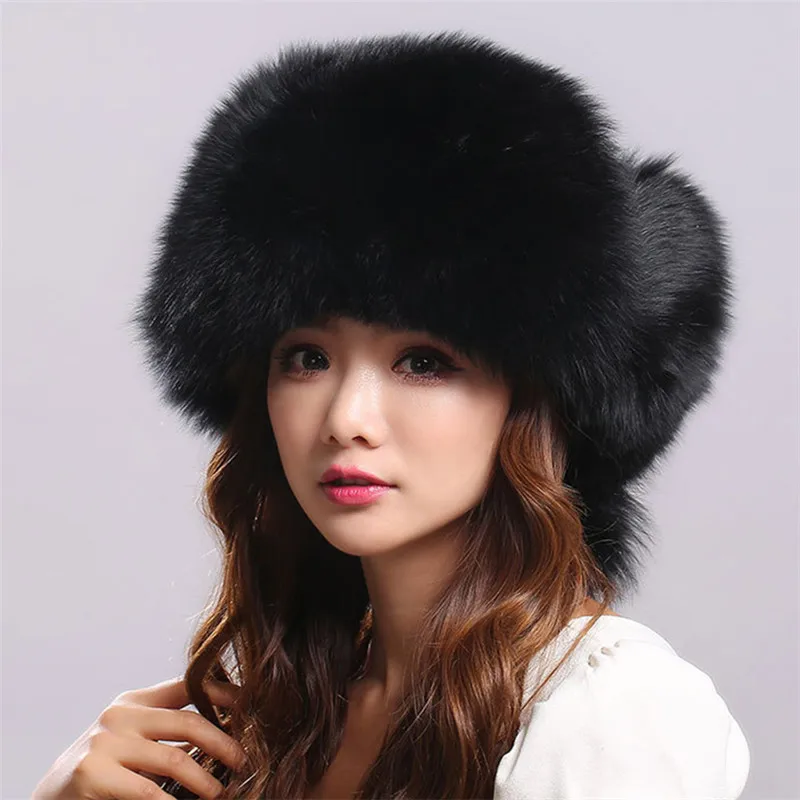 2019 модная Очаровательная шапка из натурального серебряного лисьего меха женская