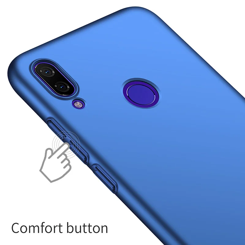 QZPC 2019 тонкий защитный чехол для Xiaomi Redmi Note 7 Pro Чехол черный простой ПК жесткие