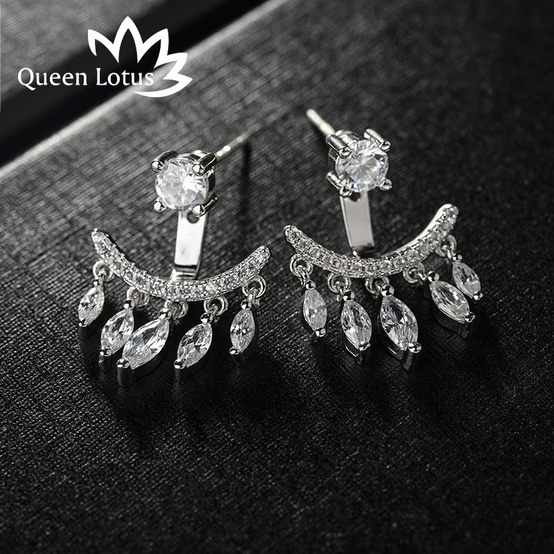 Queen Lotus Новое поступление 925 Серебряные иглы антиаллергенные серьги капля воды