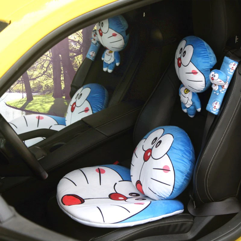 1 шт., мультяшная плюшевая подушка Doraemon, Автомобильная подушка безопасности, чехол для ремня, коробка для получения бумажных полотенец, коробка для салфеток, мягкая игрушка