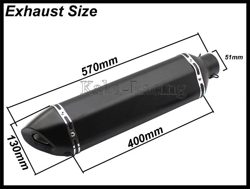 Для BMW F650GS F700GS F800GS F800R akrapovic мотоцикл глушитель 570 мм скольжения на систему средней