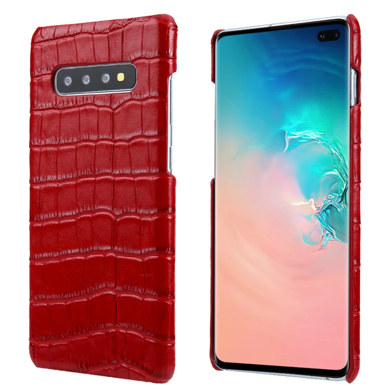 

Чехол-накладка из натуральной крокодиловой кожи для Samsung s10 Plus