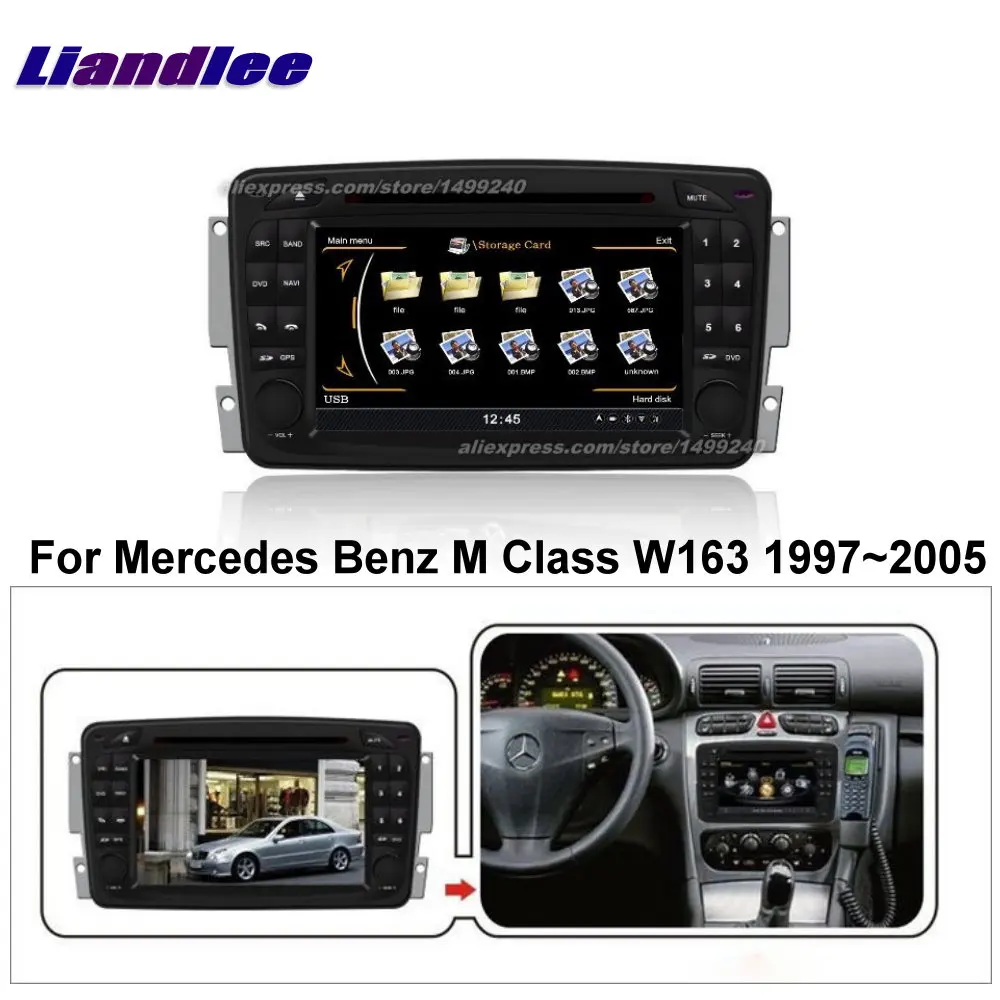 Liandlee 2 Din Автомобильный Android для Mercedes Benz M Class W163 1997 ~ 2005 радио GPS карты навигация