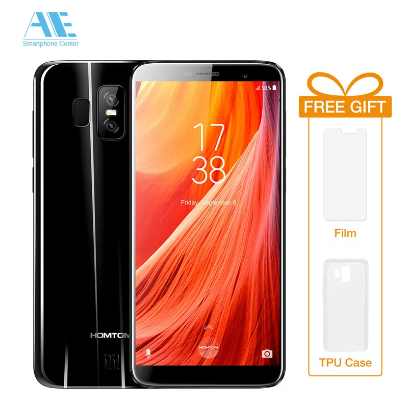HOMTOM S7 5 &quotHD 18:9 назад двойной 13 + 2 Мп Смартфон Android 7 MTK6737 4 ядра 3g Оперативная память