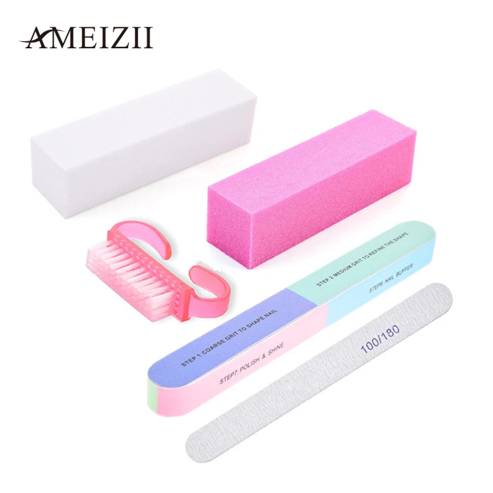 AMEIZII 5 шт./компл. пилочка для ногтей Полировщики кисть советы прочный Полирующий