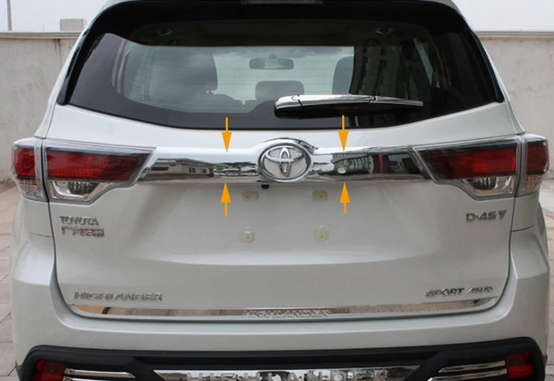 Накладка на заднюю крышку багажника для Toyota Highlander 2014 2015 2016 2017 Бесплатная доставка