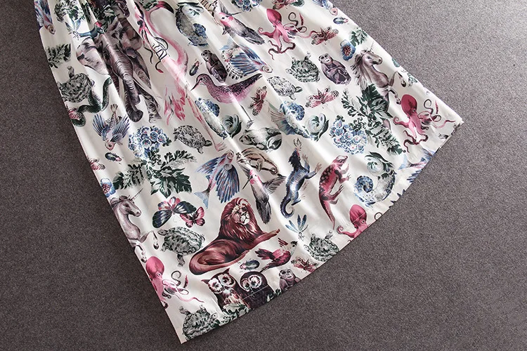 2015 Summer Style Fashion Leisure Short Sleeve Dress Lapel Printing Slim Dresses Q08 | Женская одежда